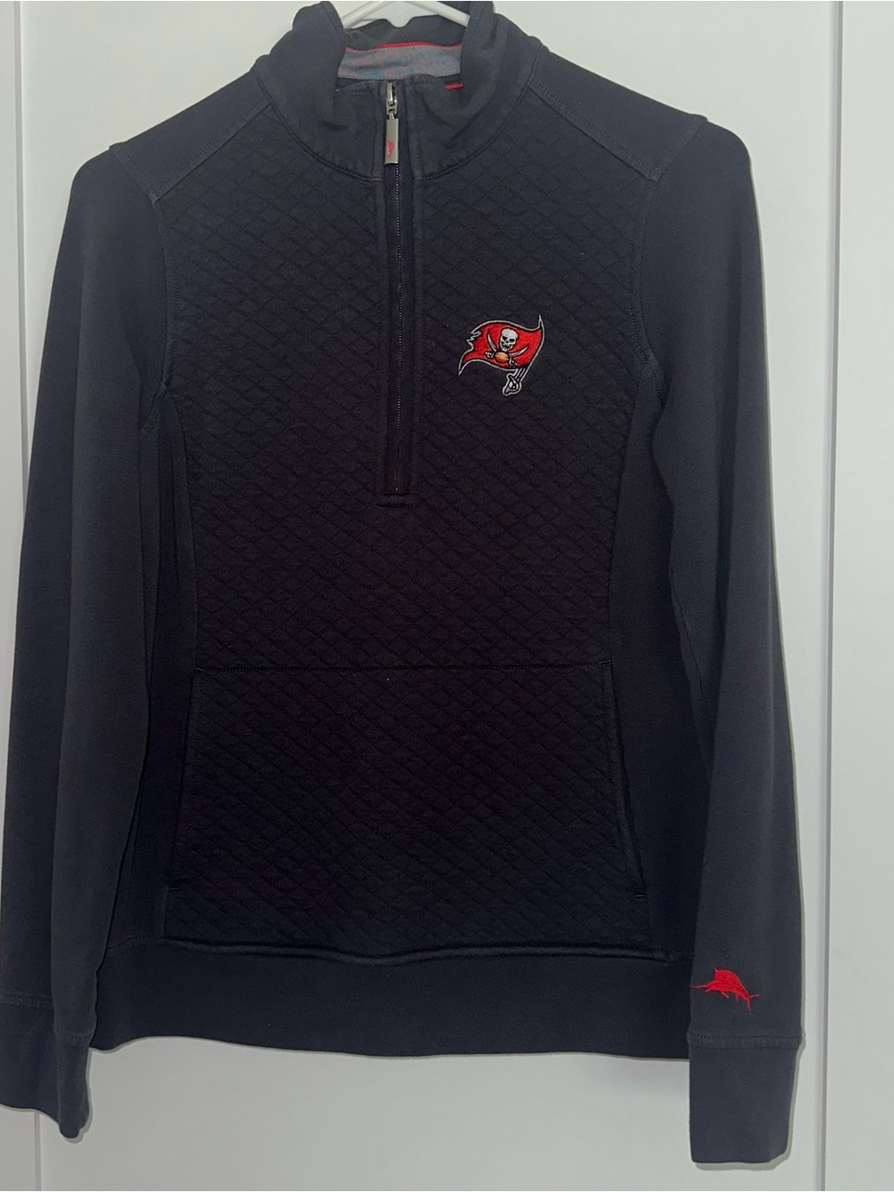 Tommy Bahama Tampa Bay Buccaneers Women’s 1/4 Zip Long Sleeve Sz Small
